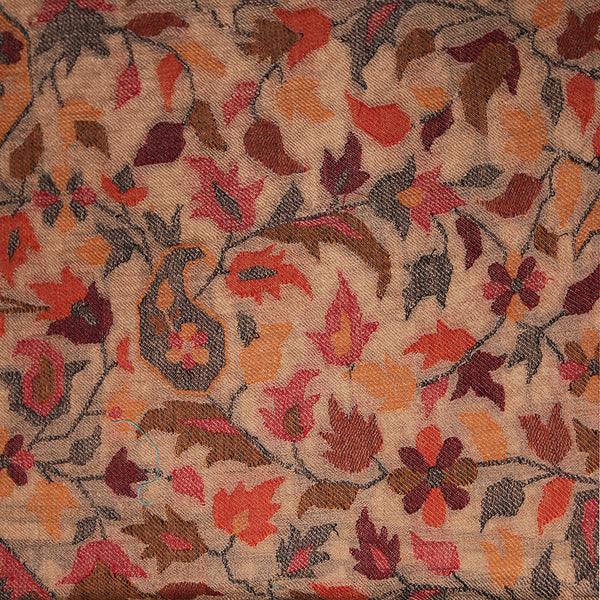Pashmina Ladies Shawl / Scarf - Peach Jaal