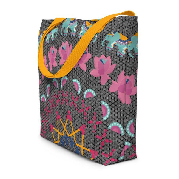 Traditional South Asian Mandala Design Beach Bag