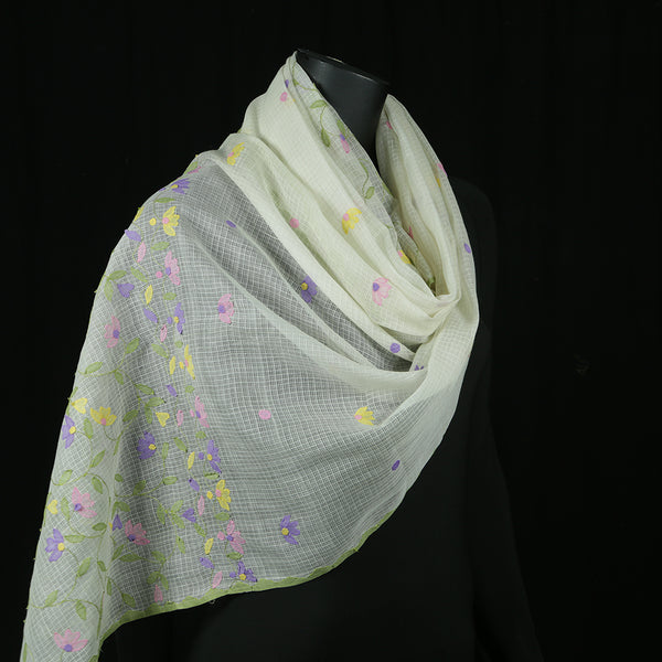 Curry Peepal Silk Scarf Handmade Chiffon Crepe Women Hijab Headscarf