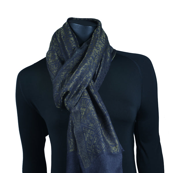 Curry Peepal Shawl Pashmina Wool Women Scarf Handmade