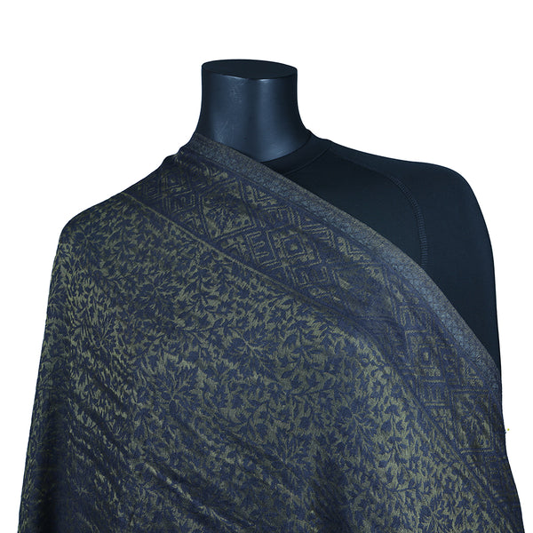 Curry Peepal Shawl Pashmina Wool Women Scarf Handmade
