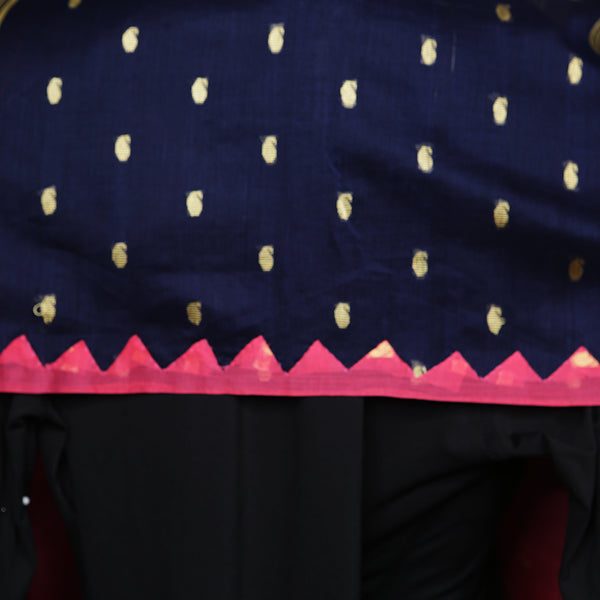 Blended Cotton Women's Navy Blue Pink