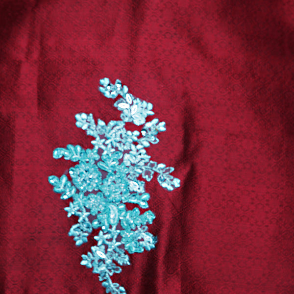 Women's Blended Silk Scarf Maroon Weave
