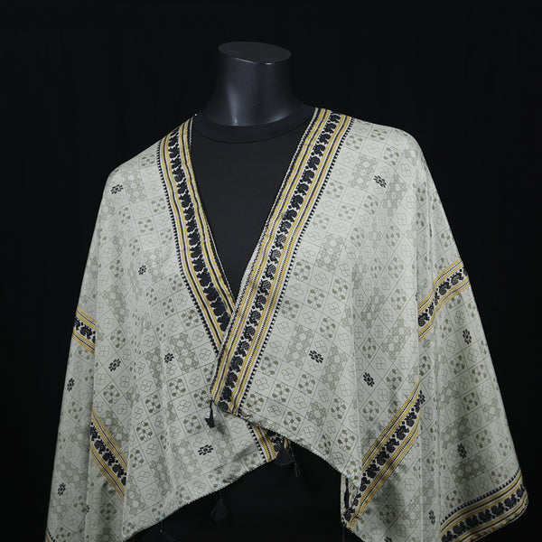 Women's deChine Crepe Scarf Grey Print