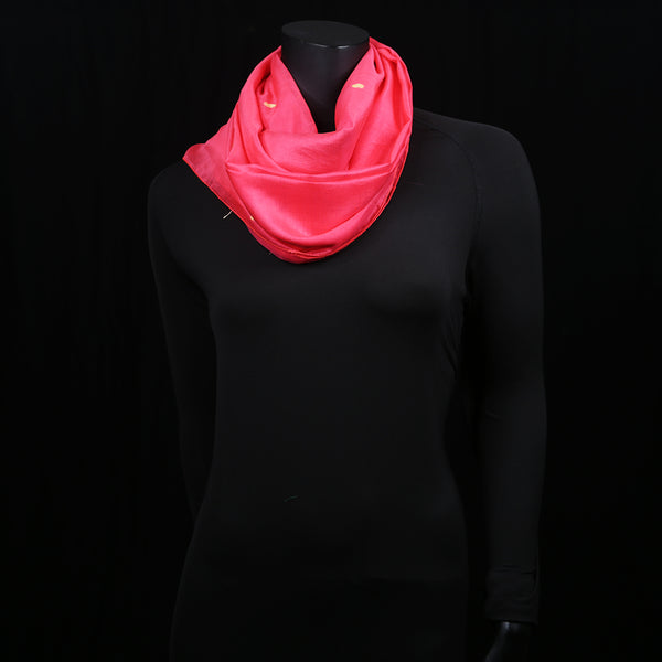 Blended Cotton Women's Scarf Pink Plain