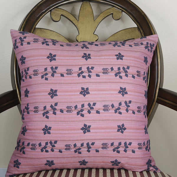 Handmade Decorative Throw Pillow Cushion & Cover Pink Patti Applique