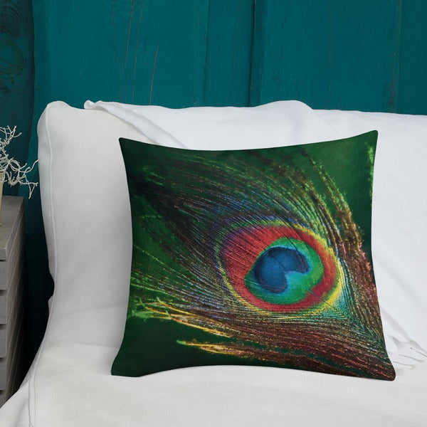 Antique Art Print Decorative Throw Pillow & Cushion More Pankh Peacock Feather