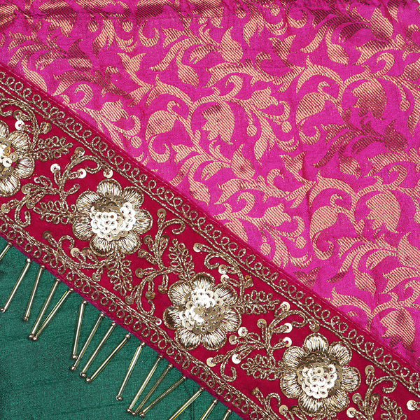 Handmade Potli HandBag Pink Green