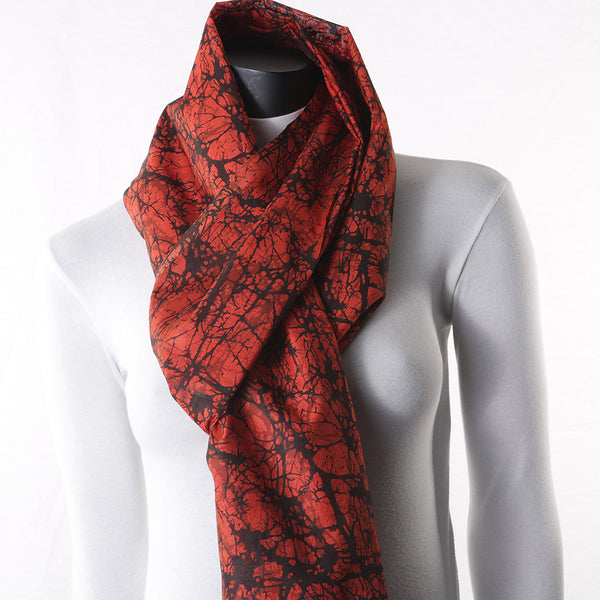 Blended Cotton Viscose Women's Scarf Batik Print large size, ideal for hijab or head scarf or for pairing with formal / informal outfits.