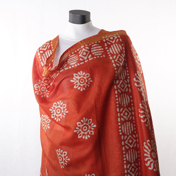 Blended Cotton Viscose Women's Scarf Batik Print Floral