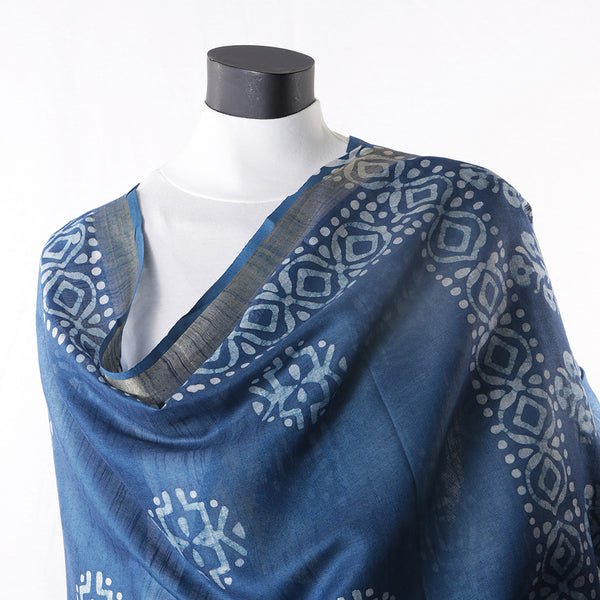 Blended Cotton Viscose Women's Scarf Batik Print Floral