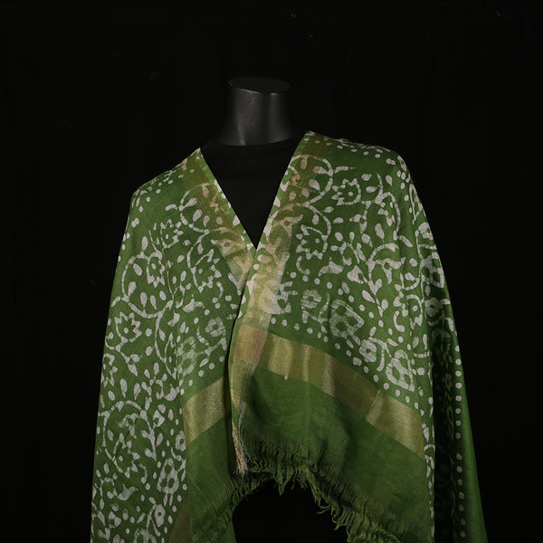 Blended Cotton Viscose Women's Scarf Batik Print Floral