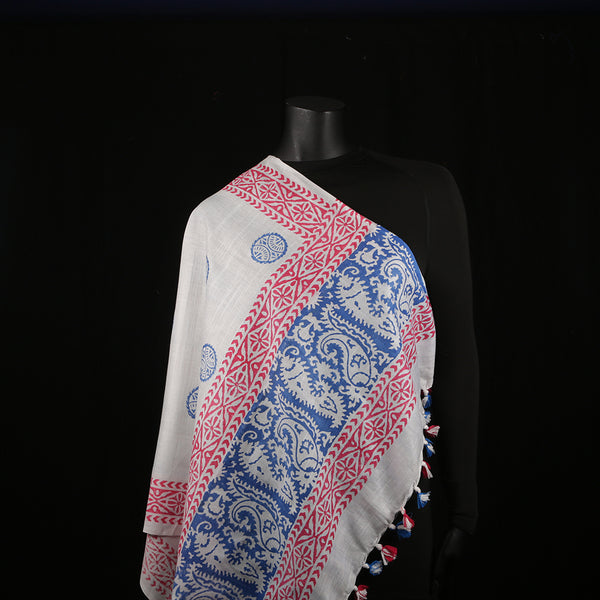 Blended Cotton Viscose Women's Scarf Batik Print large size, ideal for hijab or head scarf or for pairing with formal / informal outfits.