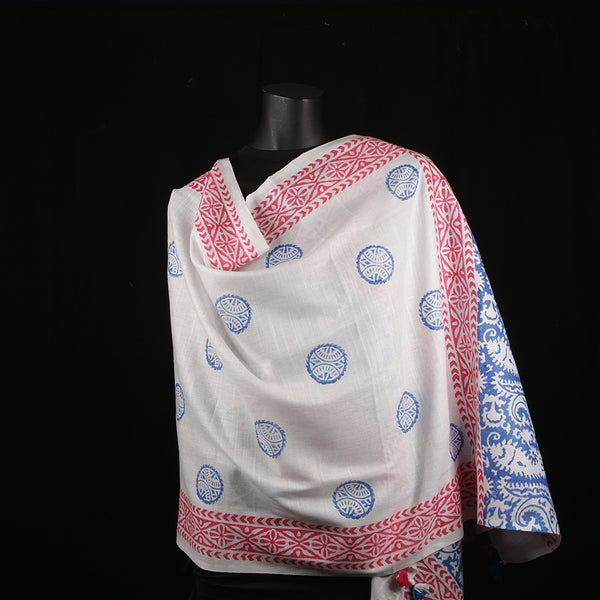Blended Cotton Viscose Women's Scarf Batik Print large size, ideal for hijab or head scarf or for pairing with formal / informal outfits.