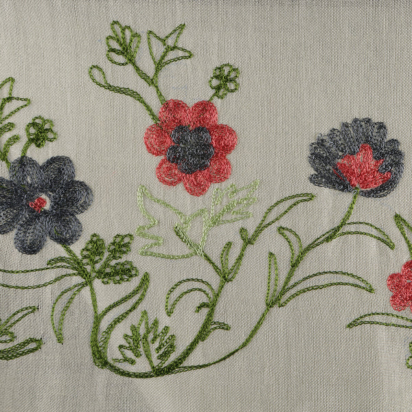 Hand Embroidered Soft Viscose Women's Scarf Large - Floral Lace
