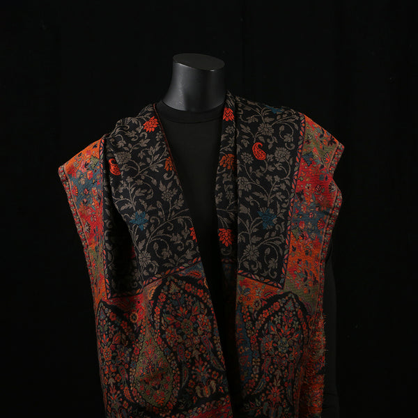 Handwoven Pashmina Shawl / Scarf / Stole- Kari Black
