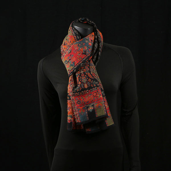 Handwoven Pashmina Shawl / Scarf / Stole- Kari Black