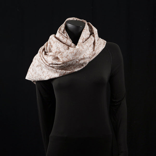 Handwoven Pashmina Shawl / Scarf / Stole - Kani Alabster Cream