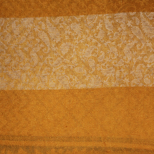 Handmade Pashmina Ladies Shawl / Scarf - Mustard Stripes