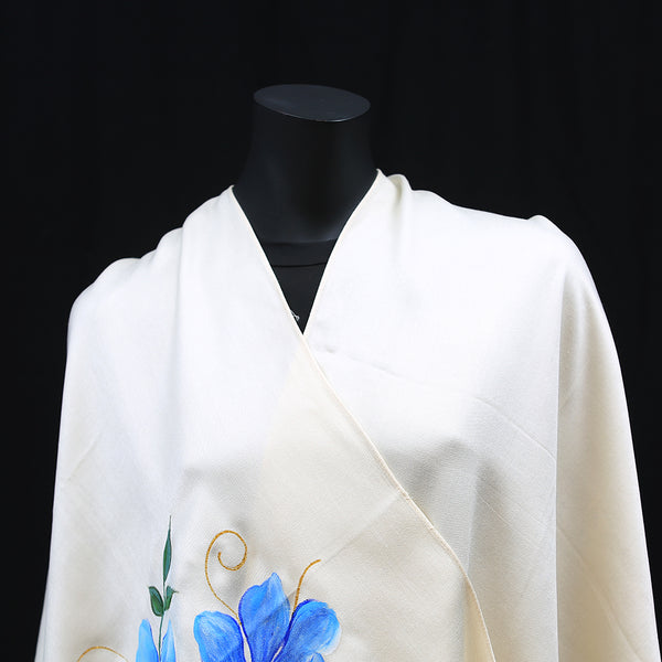 Hand painted Scarf - Blue