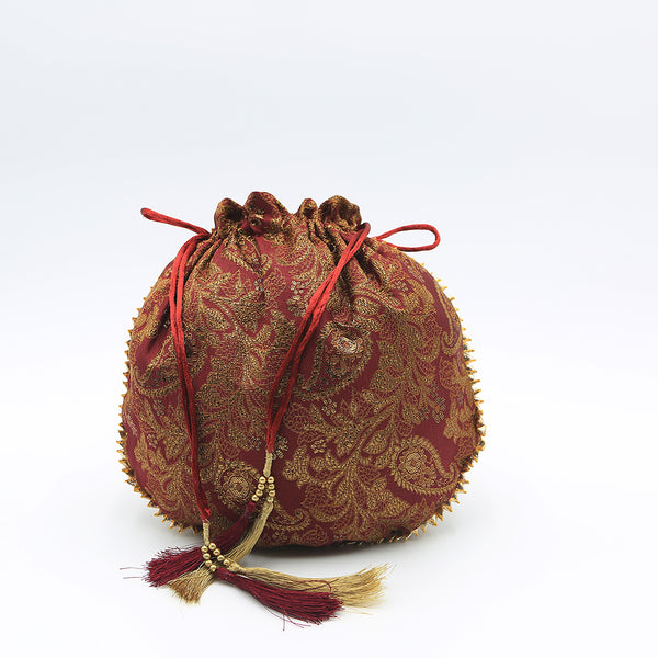 Handmade Batua - Red Zari