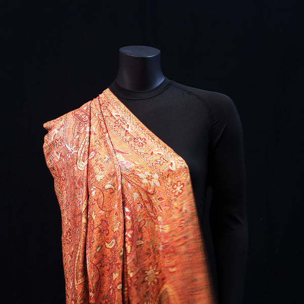 Cashmere Silk Scarf - Rust