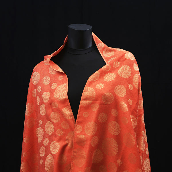Cashmere Silk Scarf - Orange Glow