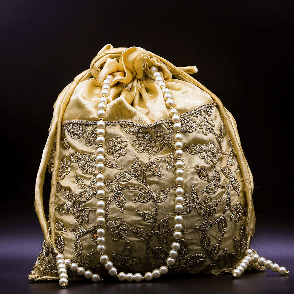 Gold potli bag top