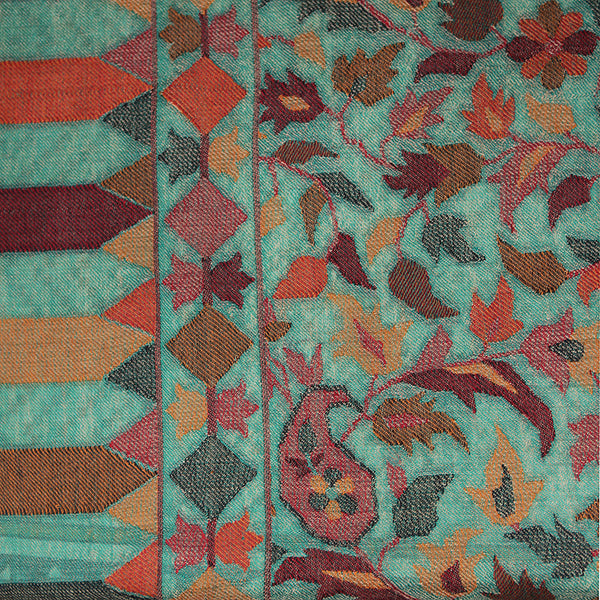Handmade Pashmina Ladies Shawl / Scarf - Emerald Jaal