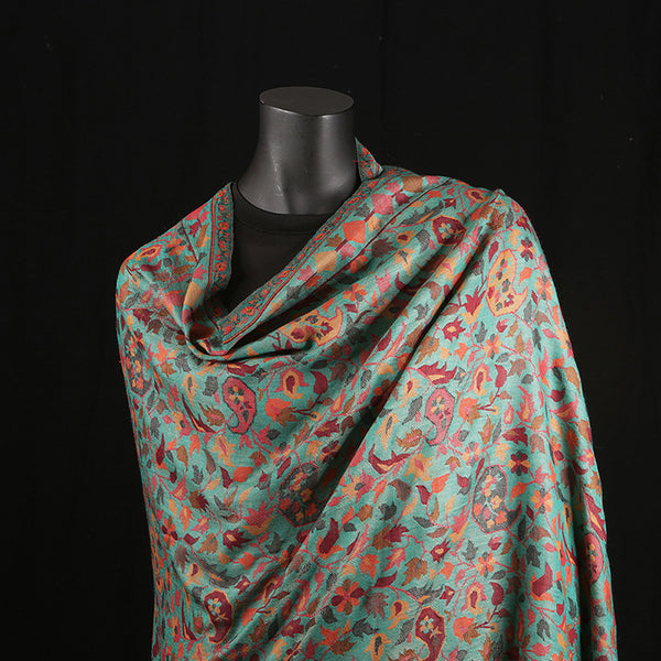 Handmade Pashmina Ladies Shawl / Scarf - Emerald Jaal