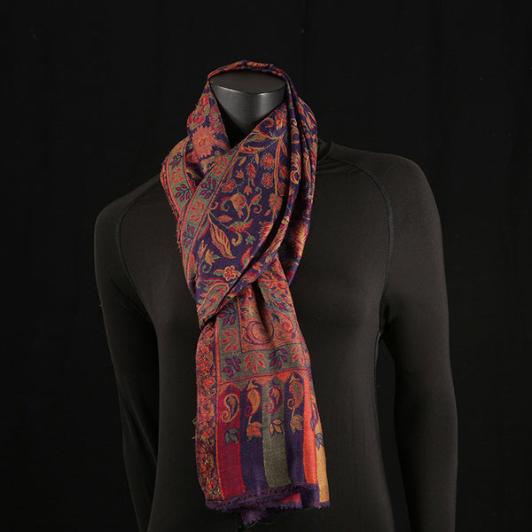Pashmina Ladies Shawl / Scarf - Purple Jaal