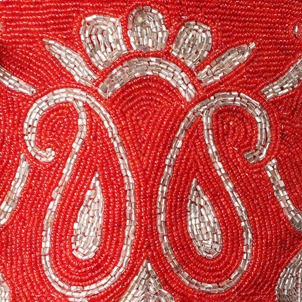 Handmade Glass Sequins / Beads Ladies Handbag / Purse - Red Crown