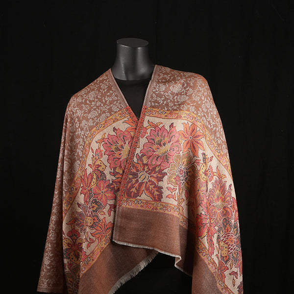 Pashmina Ladies Shawl / Scarf - Brown Dahilia