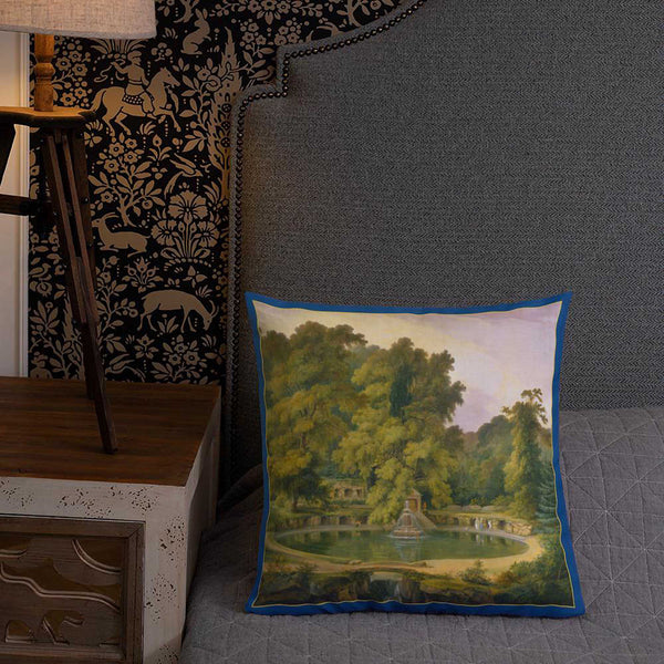 Vintage Art Print  Decorative Throw Pillow / Cushion including insert, 18x18  & 22x22 inches Delhi Landscape