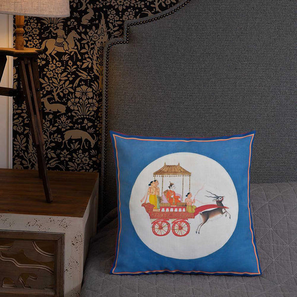 Antique Art Decorative Throw Pillow & Cushion Moon God Bed