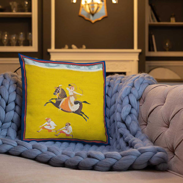Antique Art Print Decorative Throw Pillow & Cushion The Hunt