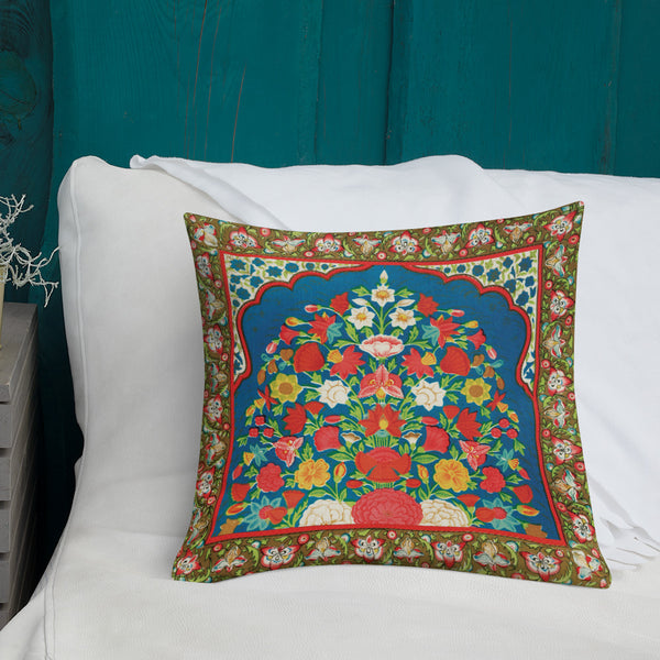 Antique Art Print Decorative Throw Pillow & Cushion Floral Frame couch