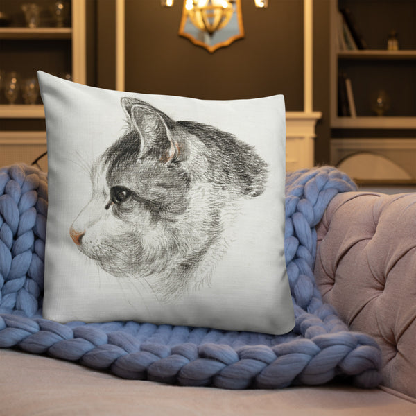 Vintage Art Print  Decorative Throw Pillow / Cushion including insert, 18x18  & 22x22 inches Cats 3