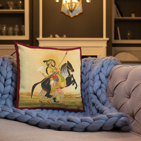 Antique Art Print Decorative Throw Pillow & Cushion The Chieftan rug