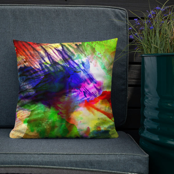 Antique Art Print Decorative Throw Pillow & Cushion - Fluorescent Holi