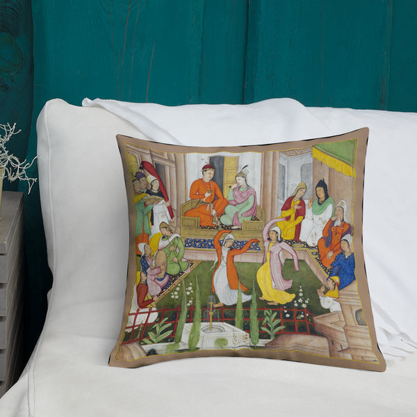 Antique Art Print Decorative Throw Pillow & Cushion Court Dancers Couch
