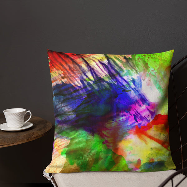 Antique Art Print Decorative Throw Pillow & Cushion - Fluorescent Holi