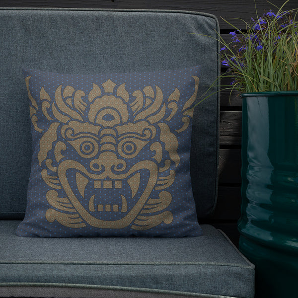 Art Premium  Decorative Throw Pillow & Cushion - Barong Blue