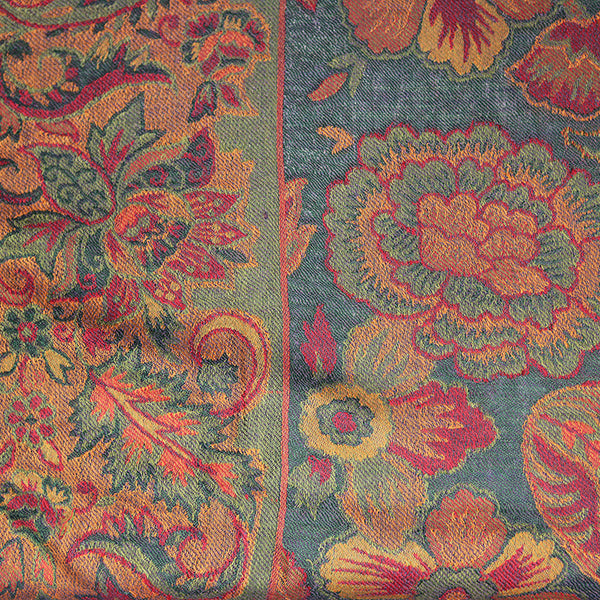 Handmade Pashmina Ladies Shawl / Scarf - Green Paisley