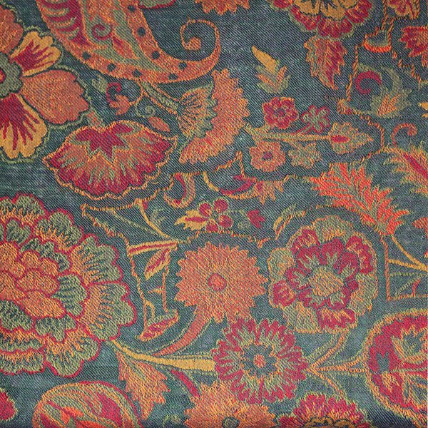 Handmade Pashmina Ladies Shawl / Scarf - Green Paisley