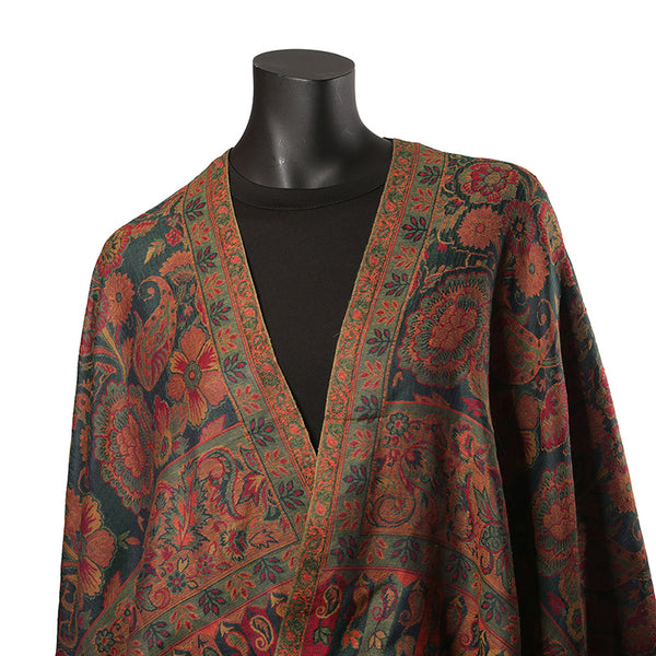 Handmade Pashmina Ladies Shawl / Scarf - Green Paisley