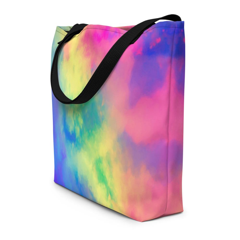 South Asian Holi Splash Watercolor Beach Bag