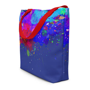 South Asian Holi Spalsh Watercolor Beach Bag