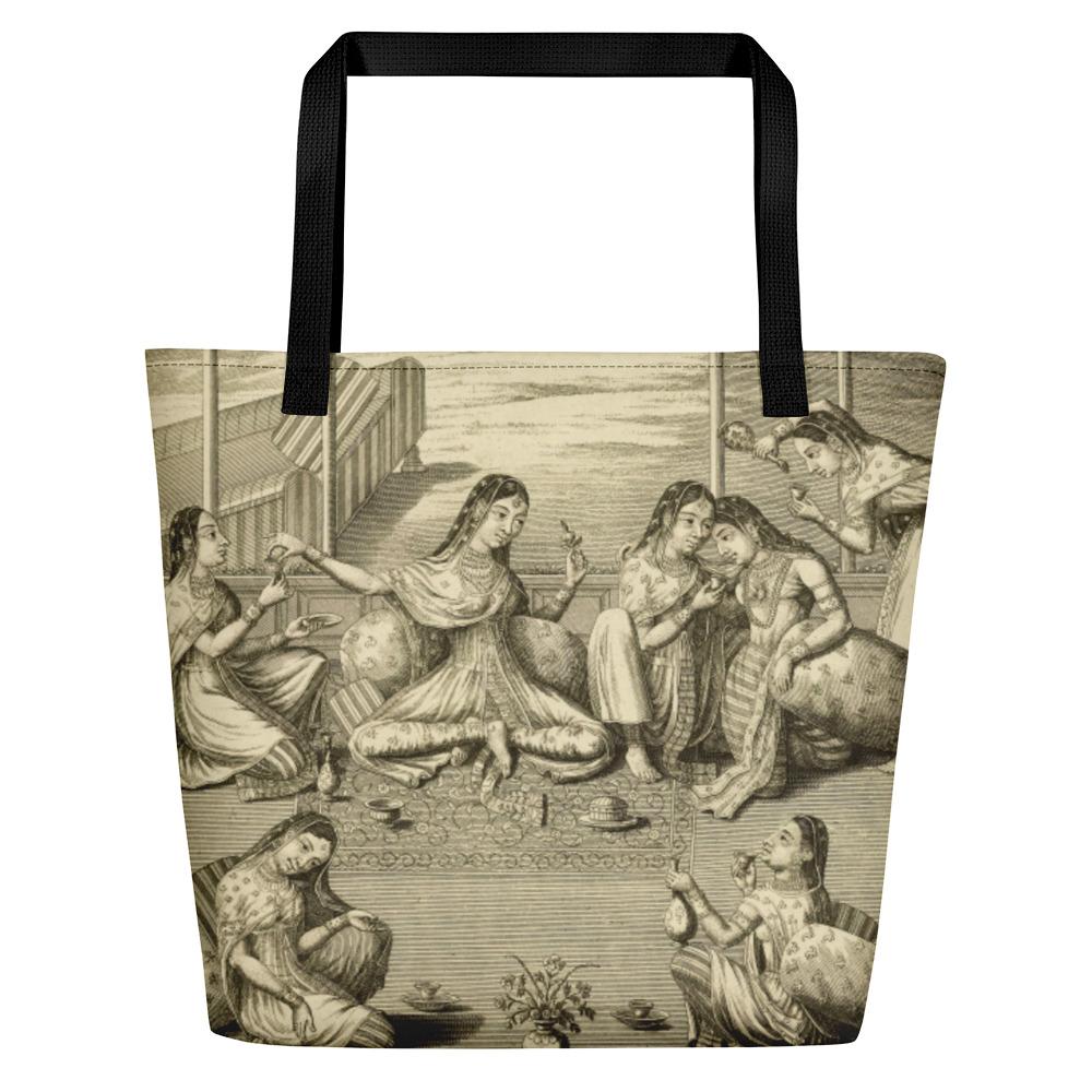 Vintage South Asian Watercolour Design Beach Bag
