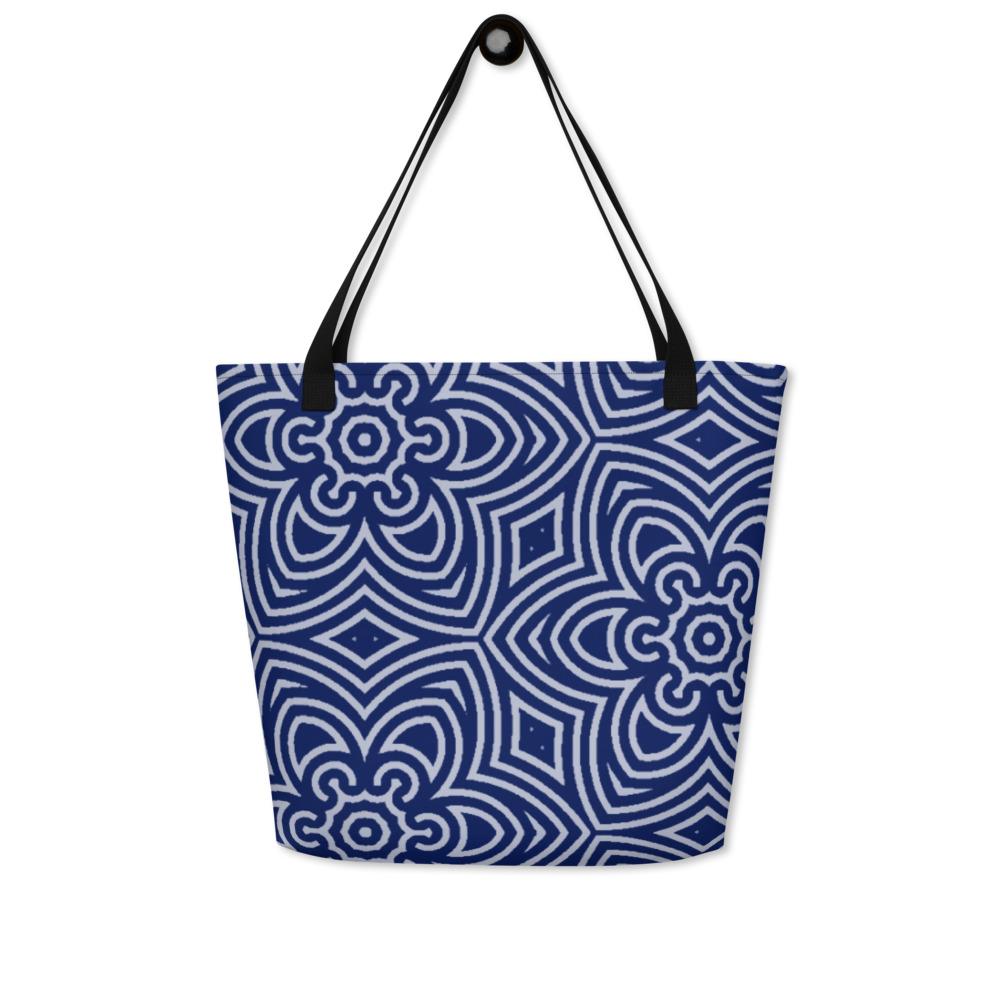 Traditional South Asian Floral Design Beach Bag
